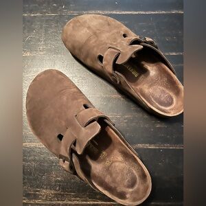Birkenstock Boston Brown Clogs/ Mules EUC